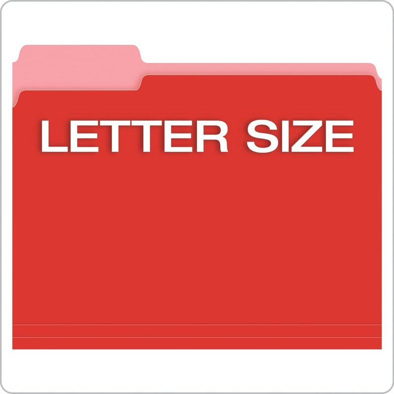 Pendaflex Colored File Folders Letter Size - 100 Pack of 12 Assorted Color Folders for Documents - 1/3-cut Tabs. - Image 5